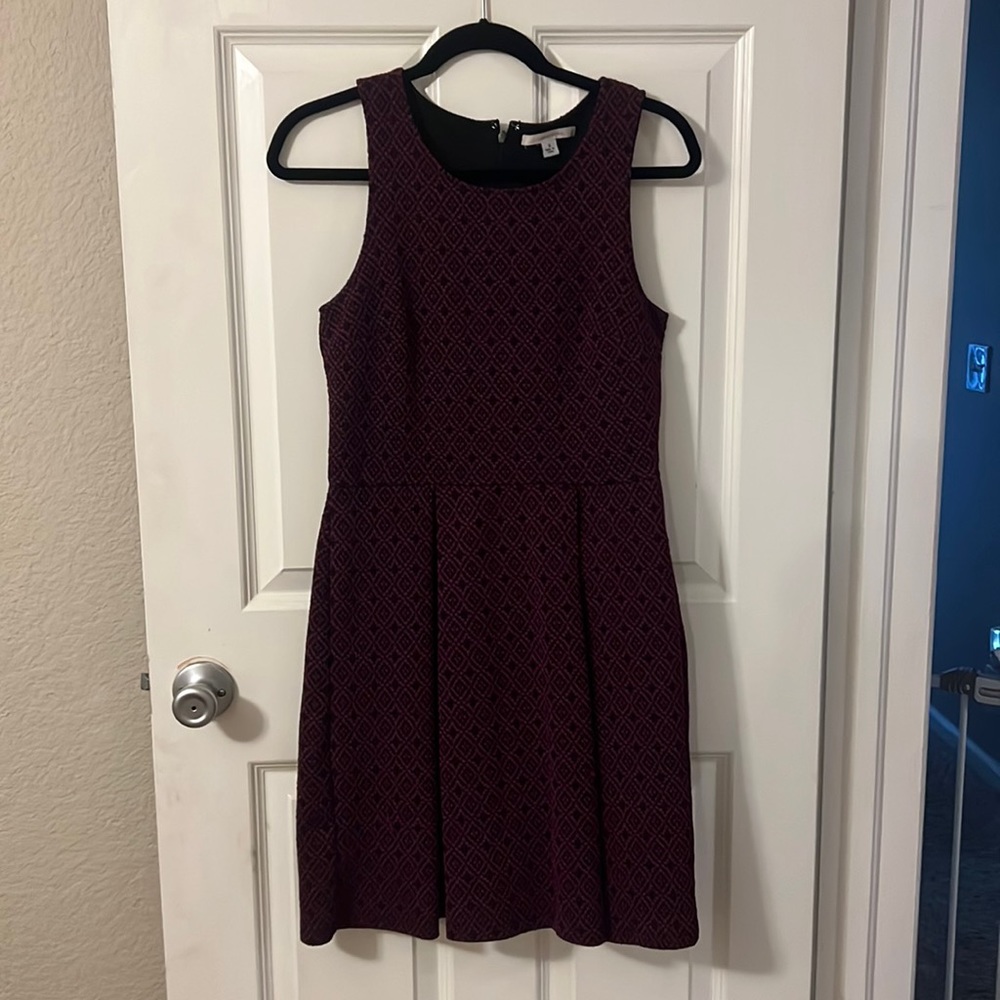 Deep pink and black dress